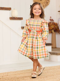 October Plaid Toddler Dress - TULLABEE