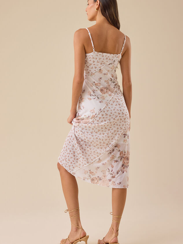 Josephine Floral Midi Dress Detail 4 - TULLABEE