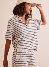 Montauk Striped Polo Detail 4 - TULLABEE