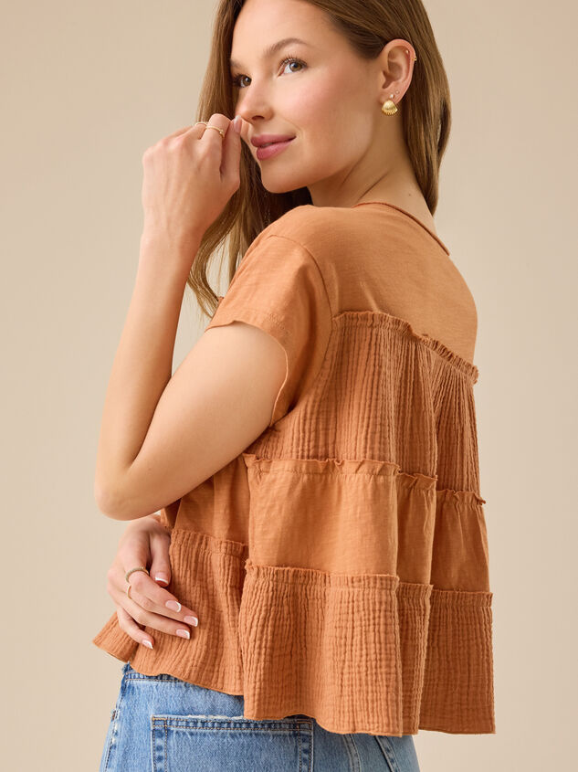 Rebecca Tiered Babydoll Top Detail 5 - TULLABEE