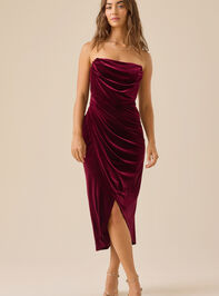 Covina Strapless Velvet Dress Detail 4 - TULLABEE