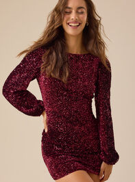 Angelica Sequin Mini Dress Detail 2 - TULLABEE