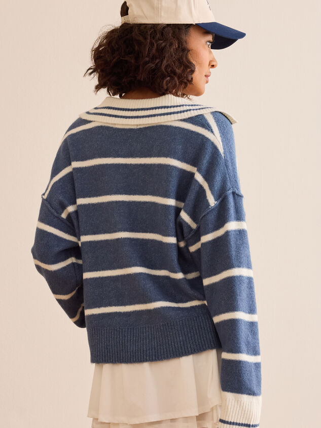 Waterside Stripe Pullover Detail 5 - TULLABEE