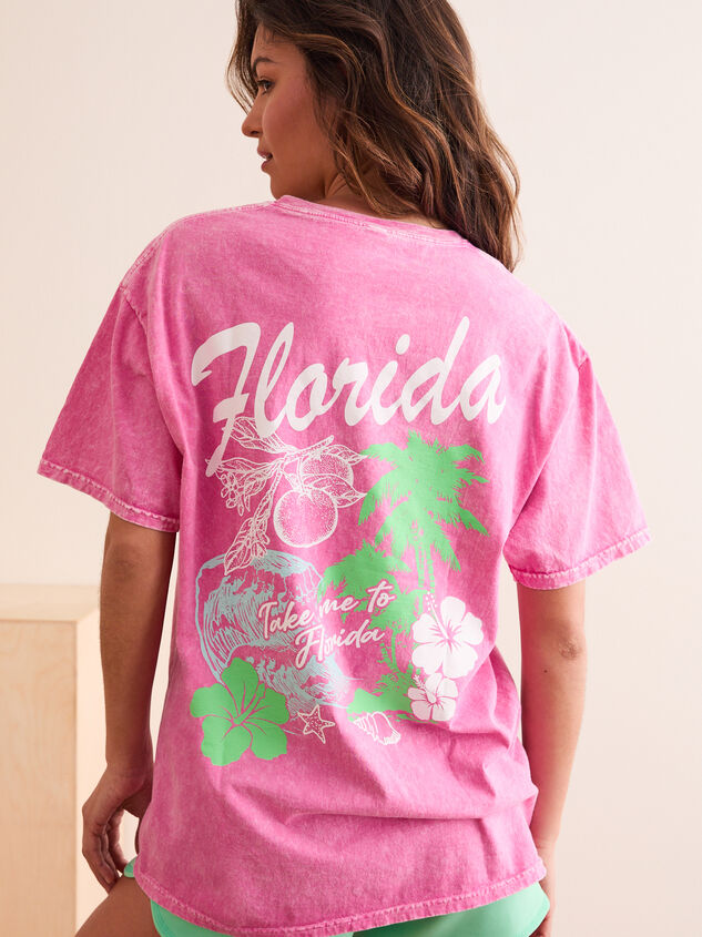 Take Me To Florida Graphic Tee Detail 6 - TULLABEE