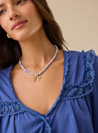 Regan Lace Trim Babydoll Top Detail 3 - TULLABEE