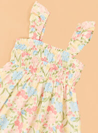 Evie Floral Toddler Dress Detail 3 - TULLABEE