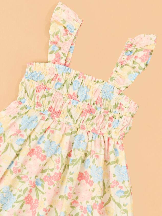 Evie Floral Toddler Dress Detail 3 - TULLABEE