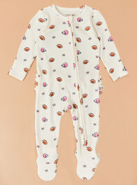 Gameday Cutie Ruffle Footie Detail 2 - TULLABEE