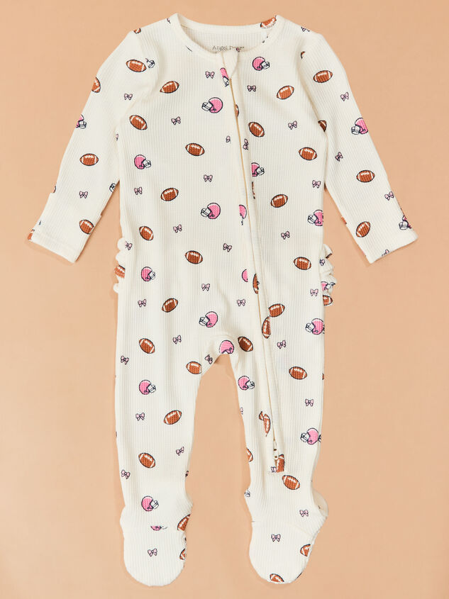 Gameday Cutie Ruffle Footie Detail 2 - TULLABEE