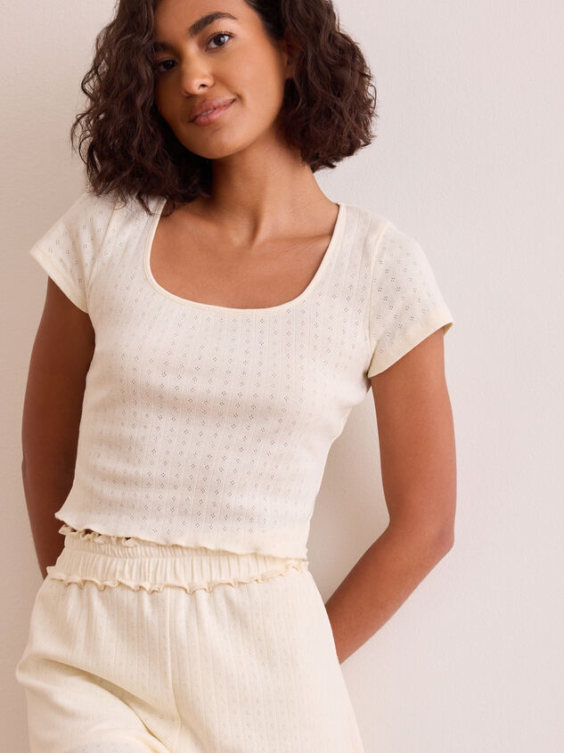 Maven Pointelle Baby Tee - TULLABEE