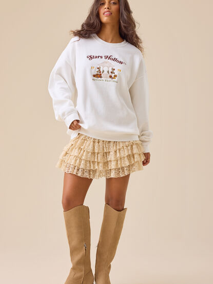 Stars Hollow Embroidered Sweatshirt - TULLABEE