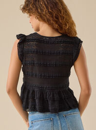 Madelin Ruffle Tie Front Top Detail 4 - TULLABEE