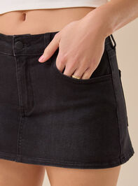 Ozzy Denim Mini Skort Detail 3 - TULLABEE