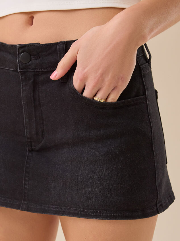 Ozzy Denim Mini Skort Detail 3 - TULLABEE