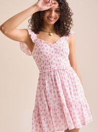 Pixie Floral Mini Dress Detail 3 - TULLABEE