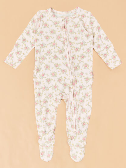 Edith Rose Ruffle Footie - TULLABEE