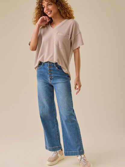 Alessia Ribbed Tunic Top - TULLABEE
