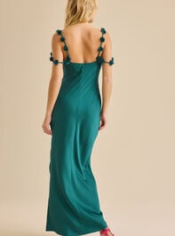Scarlett Satin Maxi Dress Detail 5 - TULLABEE