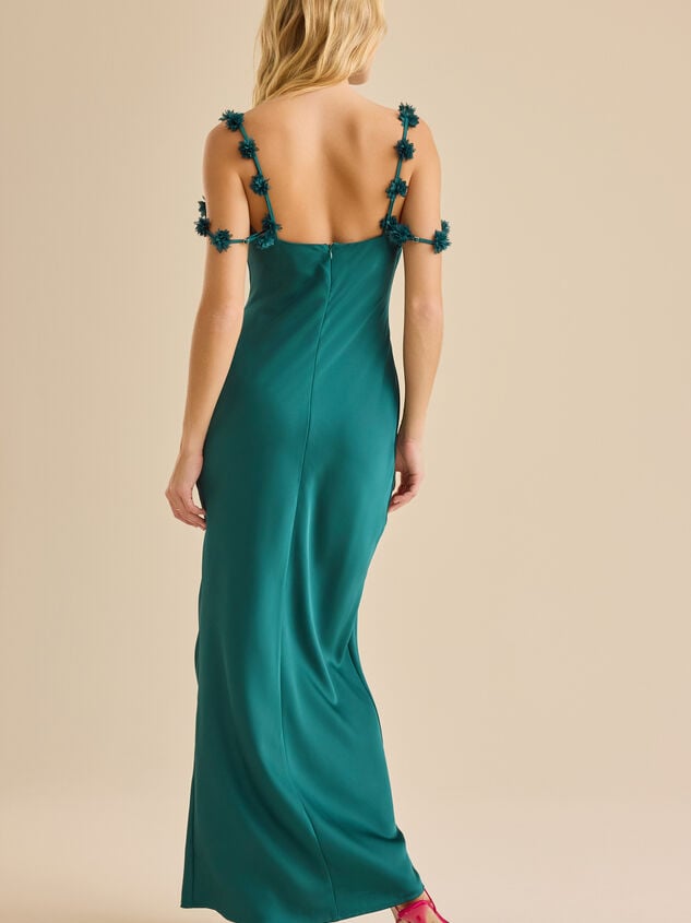 Scarlett Satin Maxi Dress Detail 5 - TULLABEE