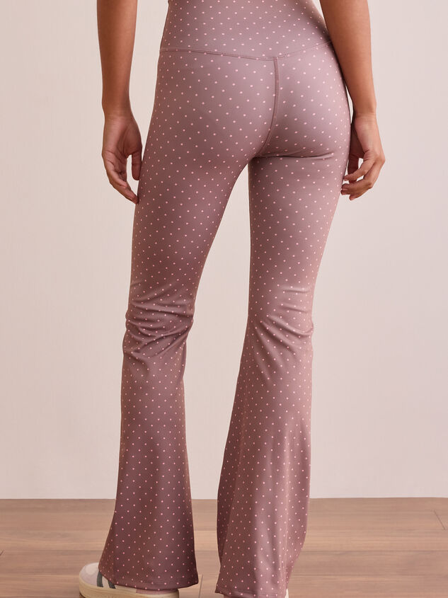 Go For It Polka Dot Flare Leggings Detail 5 - TULLABEE