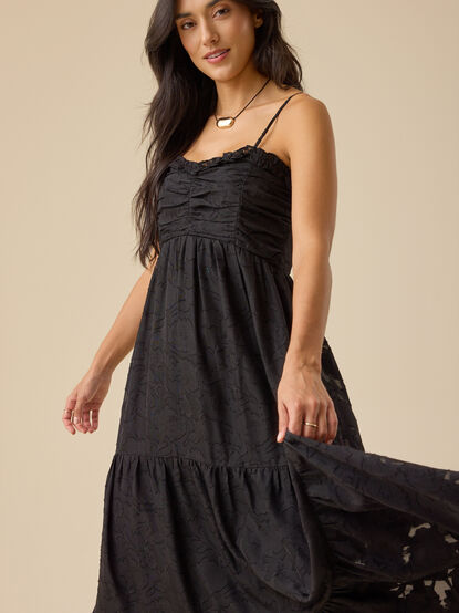 Hazel Ruched Front Maxi Dress - TULLABEE