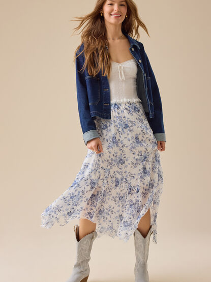 Embry Floral Midi Skirt - TULLABEE
