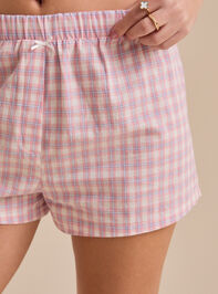 Lotty Plaid Boxer Shorts Detail 3 - TULLABEE