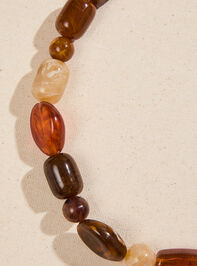 Saman Brown Multi Statement Necklace Detail 2 - TULLABEE