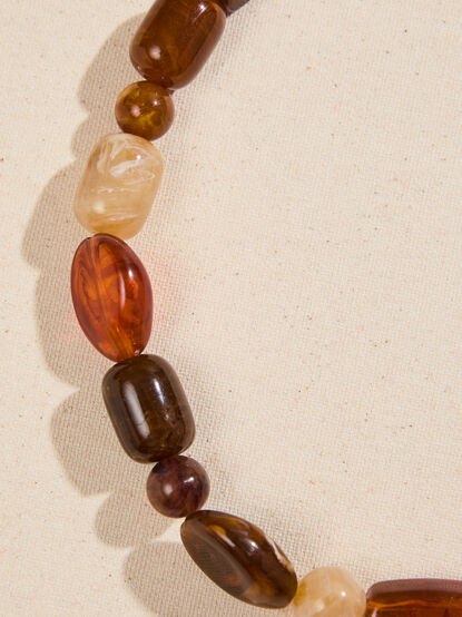 Saman Brown Multi Statement Necklace - TULLABEE