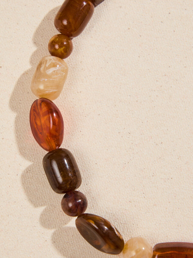 Saman Brown Multi Statement Necklace Detail 2 - TULLABEE