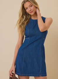 Della Denim Mini Dress - TULLABEE