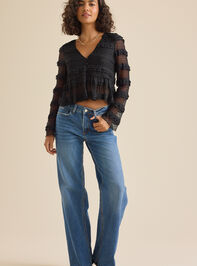 Wrennie Ruffle Mesh Top Detail 5 - TULLABEE