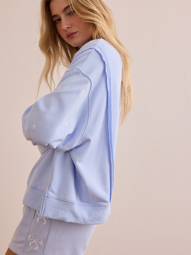 Bow With The Flow Stitched Oversized Pullover Detail 4 - TULLABEE