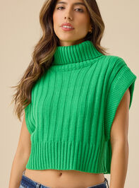 Destiny Turtleneck Sweater Vest Detail 2 - TULLABEE