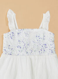 Jessie Embroidered Flutter Dress Detail 3 - TULLABEE