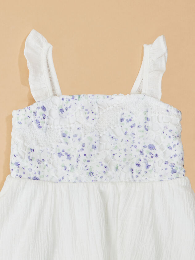 Jessie Embroidered Flutter Dress Detail 3 - TULLABEE