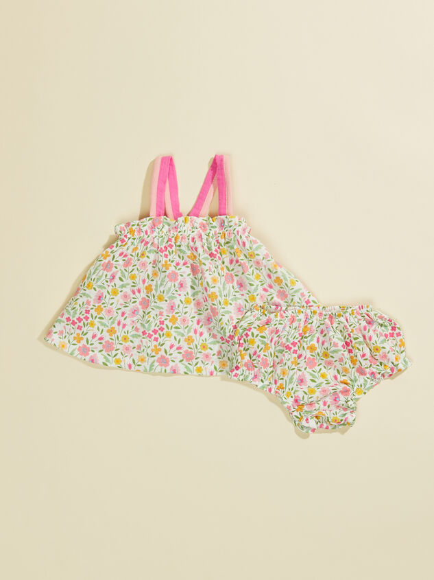 Summer Floral Pinafore Set Detail 2 - TULLABEE