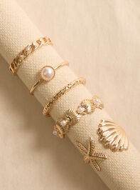 Sandy Seashell Ring Pack - TULLABEE