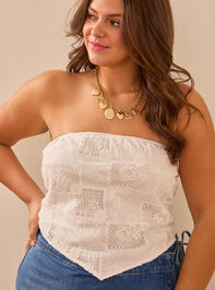 Astrid Embroidered Tube Top Detail 3 - TULLABEE