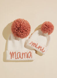 Mama Stitch Pom Beanie Detail 2 - TULLABEE