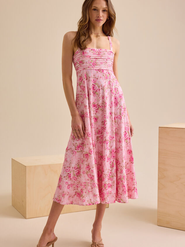 Austinly Floral Midi Dress - TULLABEE