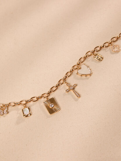 Golden Muse Charm Necklace - TULLABEE