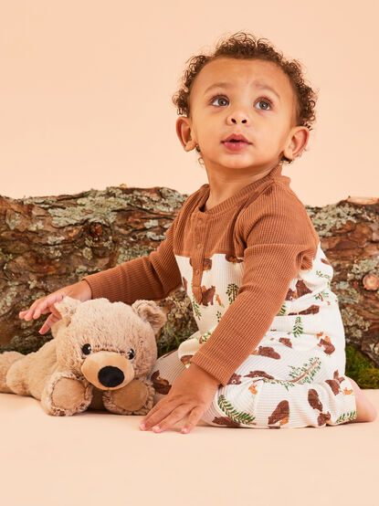 Brown Bear Jumpsuit - TULLABEE