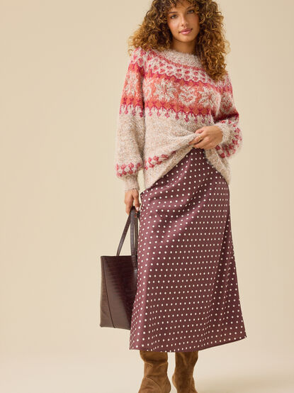 Holly Fuzzy Fair Isle Sweater - TULLABEE