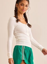 Pure Motion Henley Long Sleeve Detail 2 - TULLABEE