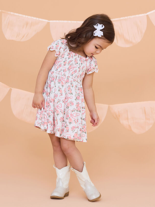 Amelia Floral Bow Dress - TULLABEE