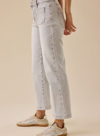 Alix Crop Wide Leg Jeans Detail 4 - TULLABEE