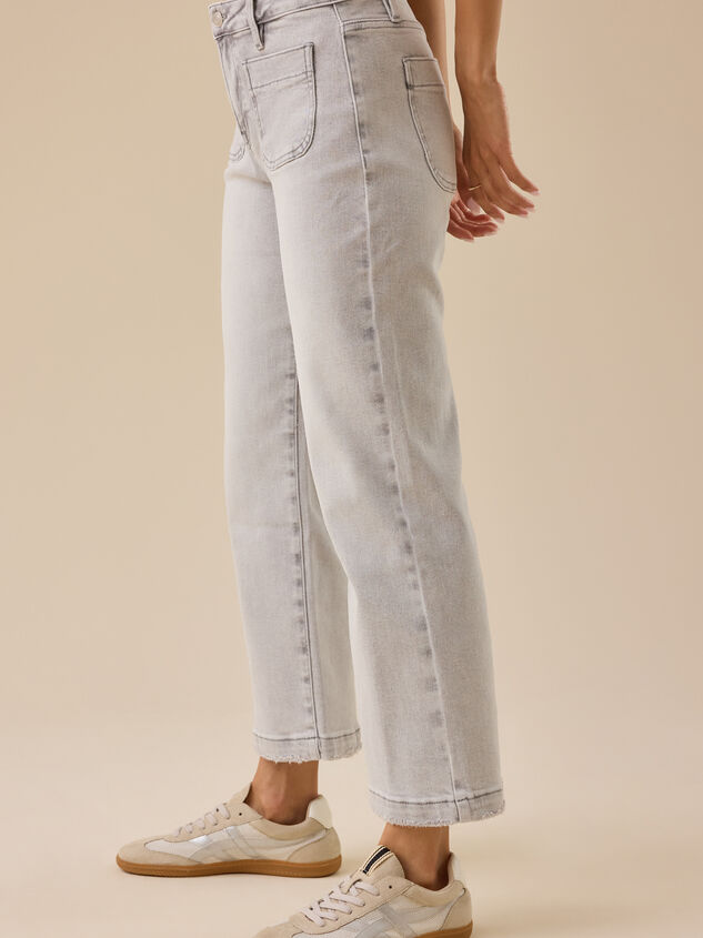 Alix Crop Wide Leg Jeans Detail 4 - TULLABEE