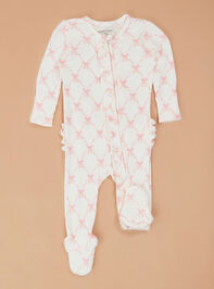 Beautiful Bow Ruffle Footie Detail 2 - TULLABEE