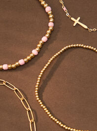 Gold Cross Bracelet Set - TULLABEE